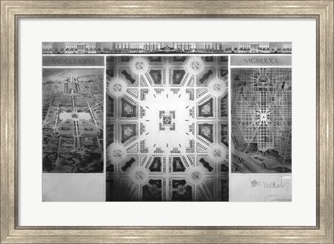Framed Proposed drawing for Independence Square, Washington Memorial III Print