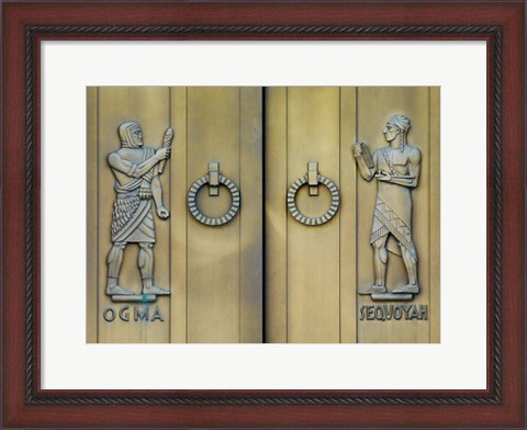 Framed Ogma and Sequoyah, Library of Congress John Adams Building Print