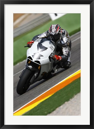 Framed Garry McCoy riding the Ilmor X3 MotoGP Print