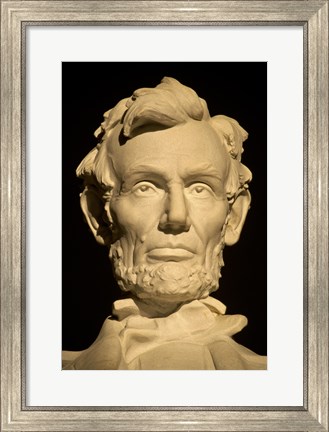 Framed Close-up of the Lincoln Memorial in Washington, D.C. Print