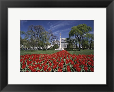 Framed Monument in front of a government building, First Division Monument, Eisenhower Executive Office Building, Washington DC, USA Print