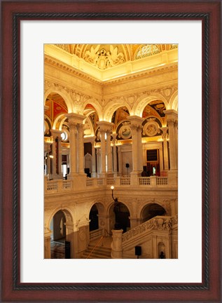 Framed USA, Washington DC, Library of Congress interior Print