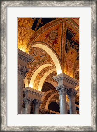 Framed Interiors of a library, Library Of Congress, Washington DC, USA Print