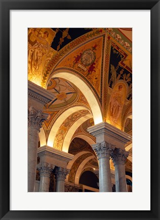 Framed Interiors of a library, Library Of Congress, Washington DC, USA Print