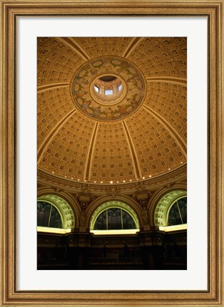 Framed Interiors of a library, Library of Congress, Washington DC, USA Print