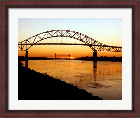 Framed Bourne Bridge over the Cape Cod Canal Print