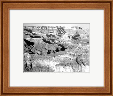 Framed Grand Canyon National Park canyon with ravine winding Print