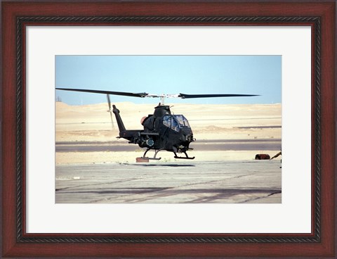 Framed AH-1 Cobra helicopter Print