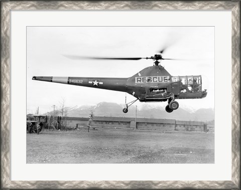 Framed Alaska, 17 May 1947, 10th Rescue Squadron helicopter Print