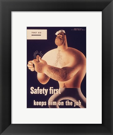 Framed Safety First Print