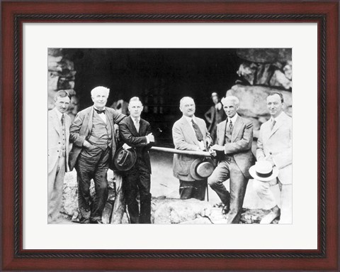 Framed Firestone Edison Ford and Fred Seely Grove Park Inn Asheville 1918 Print