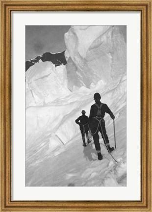Framed Climbing Mt Mckinley Print