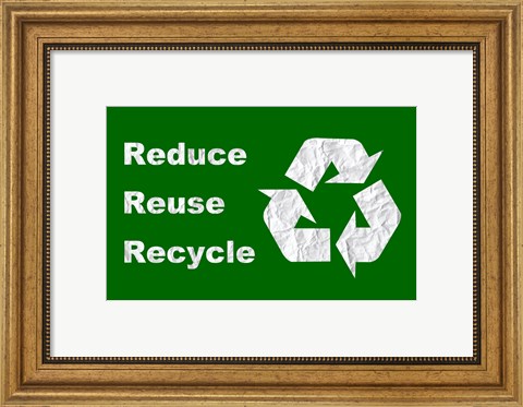 Framed Reduce, Reuse, Recycle Print