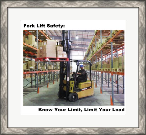 Framed Fork Lift Safety Print