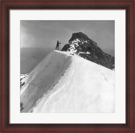 Framed Washington - Mount Rainier Top of Gibralter Rock Print