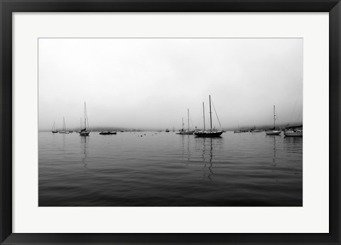 Framed Grey day in Boothbay Print