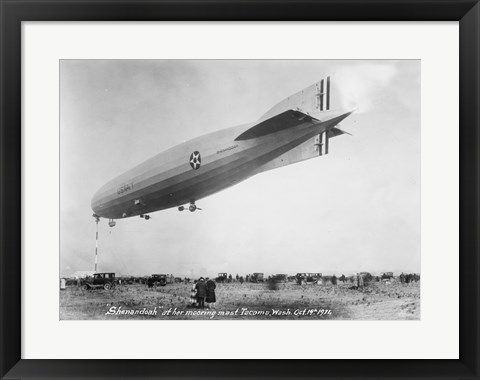 Framed Shenandoah at Her Mooring Mast Tacoma, Washington Print