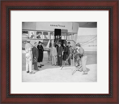 Framed Goodyear Blimp, Golden Gate City 1938 Print