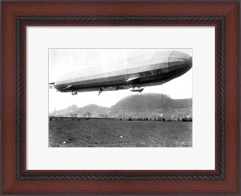 Framed Zeppelin Airship LZ 11 Viktoria Luise on May 5, 1912 in Marburg Print