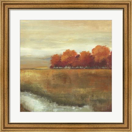 Framed Orange Treescape II Print