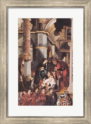 Framed Oberried Altarpiece, The Birth of Christ Print