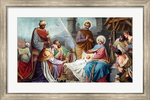 Framed Adoration of the Shepherds and the Magi Print
