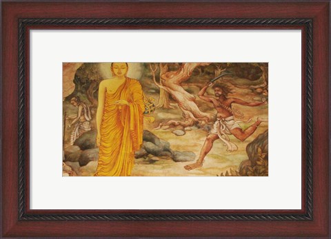 Framed Angulimala Buddha Print