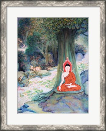 Framed Paintings of Life of Gautama Buddha Print