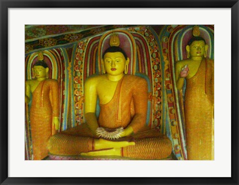 Framed Buddha Statue Ibbagala Viharaya Print