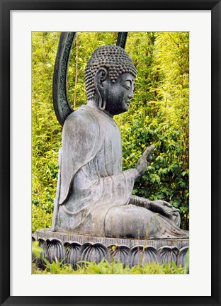 Framed USA, California, San Francisco, Golden Gate Park, Buddha Statue Print