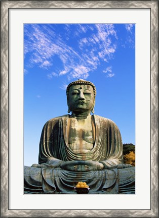 Framed Low angle view of a statue of Buddha, Daibutsu Tokyo, Japan Print