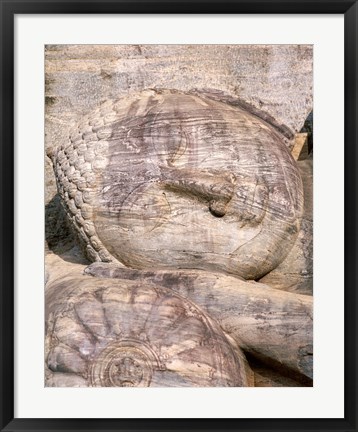 Framed Reclining Buddha Closeup Print