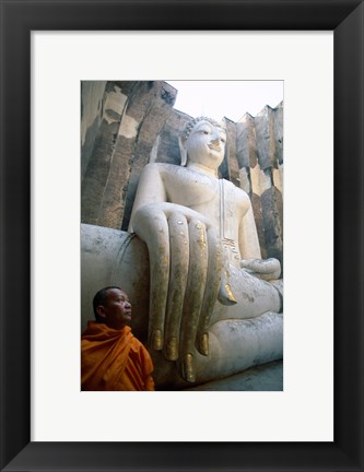 Framed Close-up of the Seated Buddha, Wat Si Chum, Sukhothai, Thailand Print