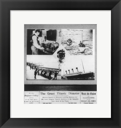 Framed Great Titanic Disaster Print