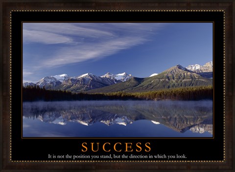 Framed Success - mountains Print