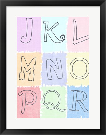 Framed Alphabet II Print