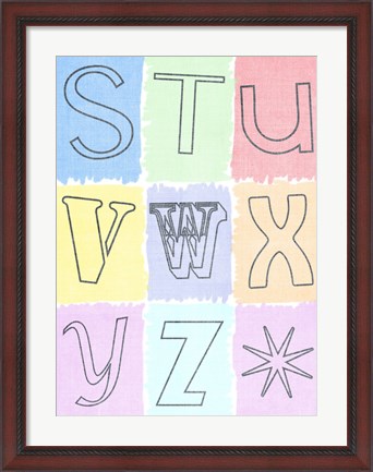 Framed Alphabet III Print