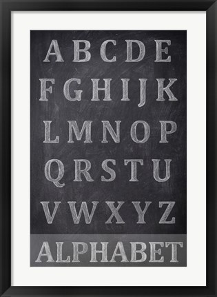 Framed Chalkboard Alphabet Print