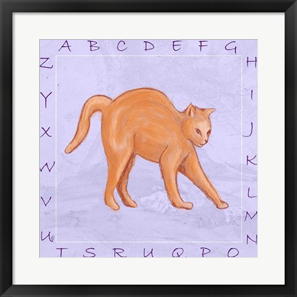 Framed Cat Alphabet Print