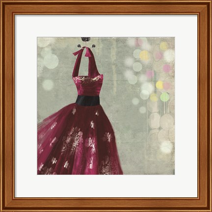 Framed Fuschia Dress II Print