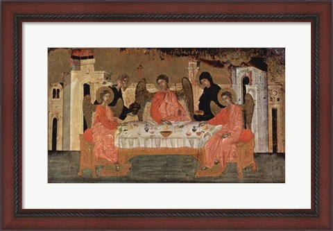 Framed Master of the Icon of the Trinity Print