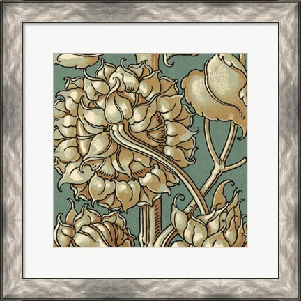 Framed Sunflower Woodblock III Print