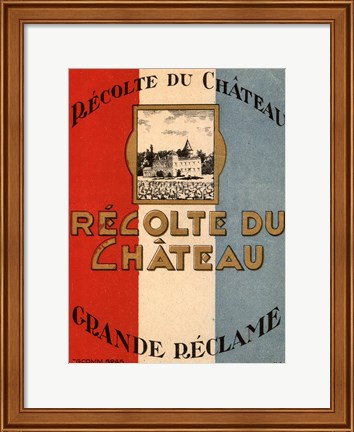 Framed Recolte Du Chateau Print