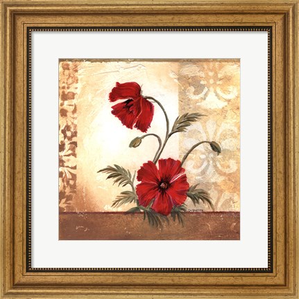 Framed Red Poppies II Print