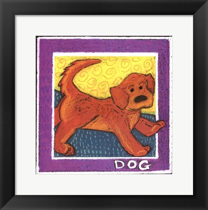 Framed Whimsical Dog Print