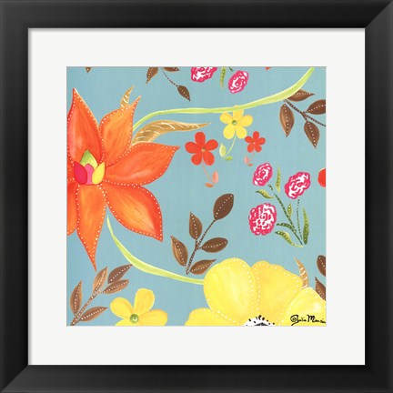 Framed Flower Festival II Print