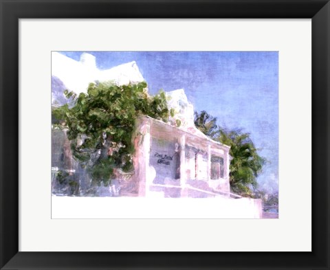 Framed Street Cottage II Print