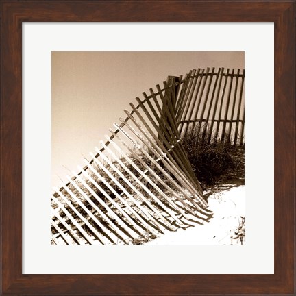 Framed Fences in the Sand III Print