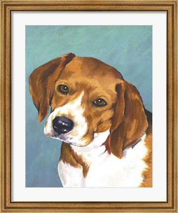 Framed Dog Portrait-Beagle Print