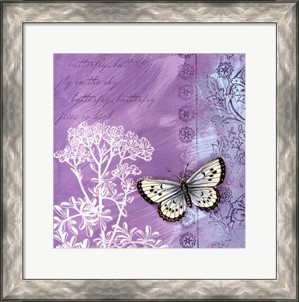 Framed Butterfly Notes VIII Print
